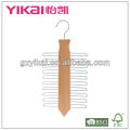 20 holders wooden hanger for tie with Natural color